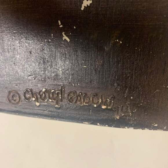 Vintage 1974 Hand Painted Planter Book End - Picture 4 of 9